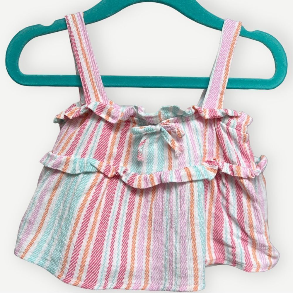 Jessica Simpson Baby Toddler Girls Flowy Bow Detail Tank Top. Shirt. 12 Months.